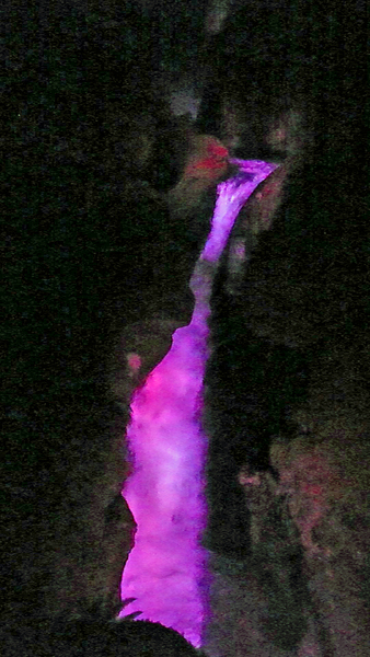 Ladder Creek Falls at night